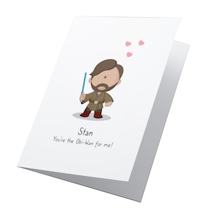 ¡Obi-Wan para mí! Tarjeta de San Valentín personalizada, tarjeta del día de San Valentín, tarjeta divertida de San Valentín, tarjeta de San Valentín de Star Wars