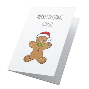 Natal Ginge! Cartão de Natal Personalizado, Feliz Natal, Cartão de Natal Engraçado, Cartão de Natal, Cartão de Natal Amigo, Cartão de Natal