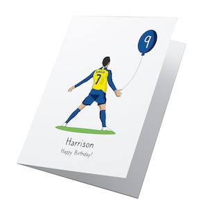 ¡Cristiano Ronaldo! Tarjeta de cumpleaños personalizada para cualquier edad del Al Nassr FC, tarjeta de cumpleaños de CR7, tarjeta de cumpleaños de Ronaldo, tarjeta de cumpleaños del Al Nassr FC