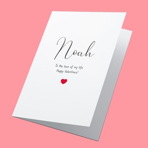 Liebe meines Lebens, personalisierte Valentinstagskarte, Valentinstag Frau, Valentinstag Ehemann, Freundin, Freund