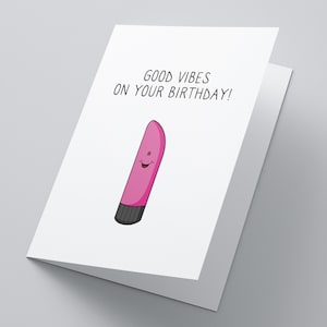 Gute Vibes! Unhöflich Geburtstagskarte, lustige Geburtstagskarte, alles Gute zum Geburtstagskarte, Kartenfreund, Gay Karte, Gay Geburtstag, alles Gute zum Geburtstagkarte