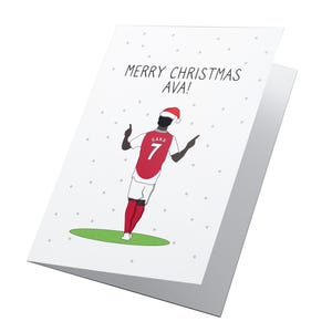 Bukayo Saka gepersonaliseerde kerst! Gepersonaliseerde Bukayo Saka-kerstkaart, Arsenal-kerstkaart