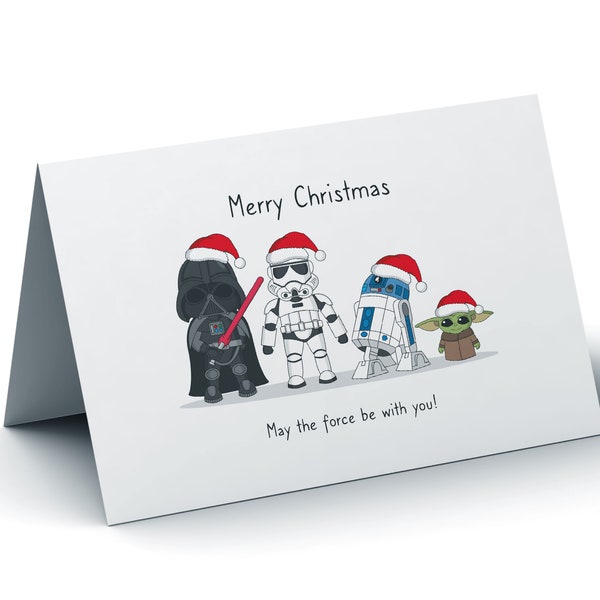 Star Wars Personalised Christmas Card, Star Wars Christmas, Merry Christmas, Childrens Christmas Card, Merry Xmas, Xmas Card, Star Wars