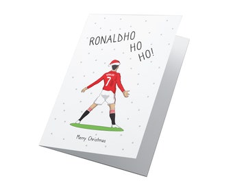 Ronaldho ho ho! Personalised Cristiano Ronaldo Christmas Card, MUFC Christmas Card, Manchester United Christmas Card, Ronaldo Christmas