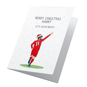 Salah-Brate Personalisierte Mo Salah Weihnachtskarte, mohammed Salah Weihnachtskarte, Jubiläums Weihnachtskarte, Jubiläumskarte