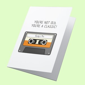 Tu n’es pas vieux, tu es un classique ! Carte d’anniversaire drôle, joyeux anniversaire, carte rétro d’anniversaire, carte d’ami, carte de cassette, carte de joyeux anniversaire