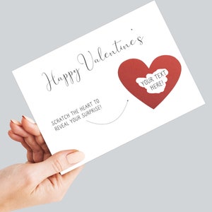 Carte à gratter surprise de la Saint-Valentin, Cartes à gratter d’amour, Carte à gratter personnalisée de la Saint-Valentin, Cadeau de carte à gratter de la Saint-Valentin