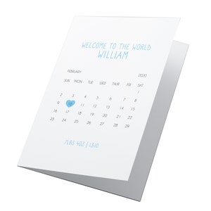 Neuer Baby-Kalender! Personalisierte neue Baby-Karte, neue Elternkarte, Schwangerschaft Karte, neues Baby, personalisierte Karte, Baby-Karte, neue Ankunft