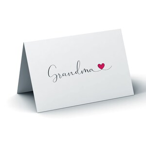 Cœur de grand-mère! Carte personnalisée pour la fête des mères, carte de grand-mère, carte pour grand-mère, fête des mères, carte de fête des mères, carte de grand-mère d’amour, carte de belle-mère