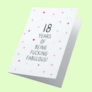 18 jaar! Gepersonaliseerde verjaardagskaart, kaart, gepersonaliseerde kaart, 18e verjaardagskaart, mijlpaalkaart, verjaardagskaart