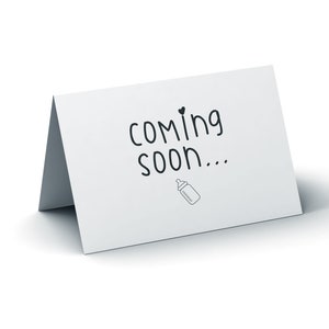Em breve! Cartão de anúncio de gravidez personalizado, cartão de revelação de gravidez, anúncio de gravidez, cartão surpresa de novo bebê