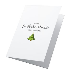 ¡Feliz primera Navidad como mi abuela! Tarjeta de Navidad Personalizada de la Abuela, Primera Tarjeta de Navidad del Bebé, Navidad del Nuevo Bebé
