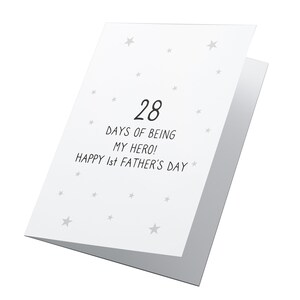 Nombre de jours! Carte personnalisée de la Première Fête des Pères, Fête des Pères Heureux, 1ère Carte de la Fête des Pères, Carte Stepdad, Carte papa