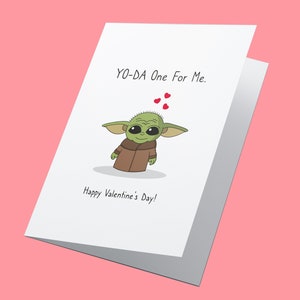 YO-DA One For Me! Cartão personalizado de Dia dos Namorados, Cartão de Dia dos Namorados, Cartão engraçado de Dia dos Namorados, Dia dos Namorados de Star Wars, Dia dos Namorados de Yoda