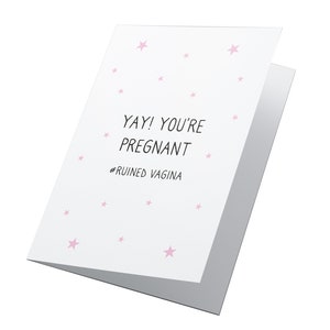 YAY Du bist schwanger! Neue Baby-Karte, neue Elternkarte, Schwangerschaft Karte, lustige Schwangerschaft Karte, personalisierte Karte, Baby-Karte, Erwartung Sendekarte