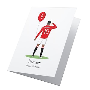 Carte d'anniversaire personnalisée Marcus Rashford ! Carte d'anniversaire MUFC personnalisée pour tous les âges, Marcus Rashford, carte d'anniversaire Manchester United