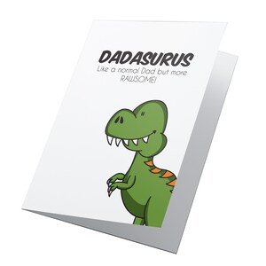 Dadasaurus! Carte personnalisée de fête des pères, fête heureuse des pères, drôle de fête des pères, carte beau-père, carte papa