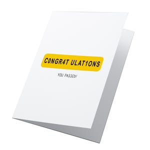 Gefeliciteerd kentekenplaat! Gepersonaliseerde felicitatiekaart, rijexamenkaart, geslaagd voor rijexamen, goed uitgevoerde kaart