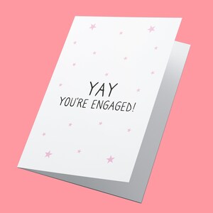 YAY, sei fidanzato! Biglietto di fidanzamento personalizzato, biglietto di congratulazioni, biglietto di fidanzamento divertente, coppia felice, biglietto con amore