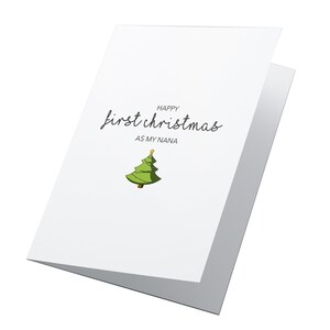 Joyeux premier Noël comme ma Nana! Carte de Noël Nana First personnalisée, Carte de Noël Baby First, New Baby Christmas