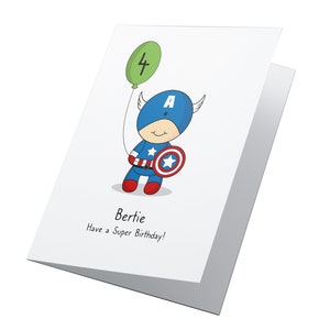 Biglietto di compleanno personalizzato per supereroi, biglietto di compleanno per ragazzi, biglietto di compleanno per ragazze, biglietto da supereroe, biglietto personalizzato