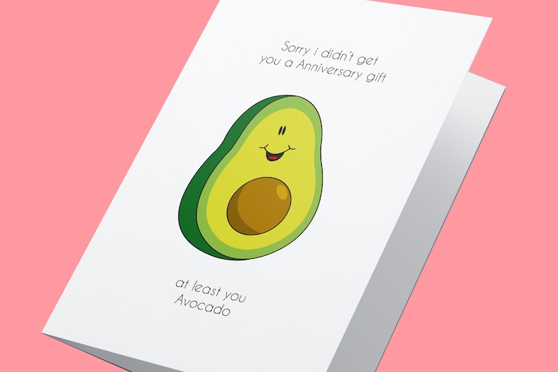 Avocado Funny Anniversary Card Boyfriend Girlfriend | Etsy