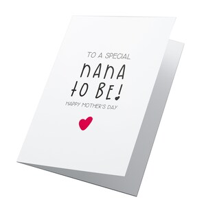Nana To Be! Biglietto personalizzato per la festa della mamma, biglietto per nonna, biglietto per nonna, festa della mamma, biglietto per la festa della mamma, Love Nana, nuova nonna festa della mamma