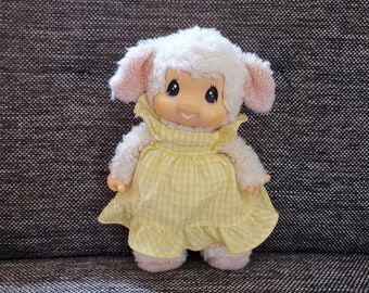 vintage kawaii showa japanese rubber face sheep monchhichi sekiguchi sheep japan doll 11&quot;