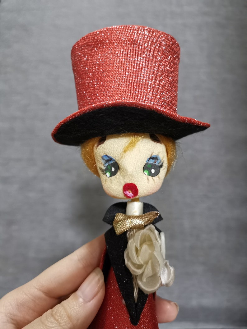 Vintage Japanese Pose Doll Kawaii Big Eye Baby Takara Zika Red Etsy