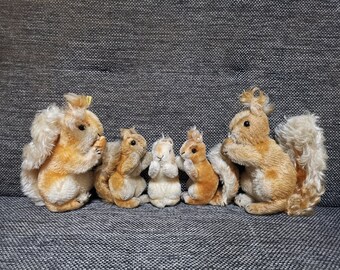 vintage stuffed animal steiff squirrel mohair germany doll lot