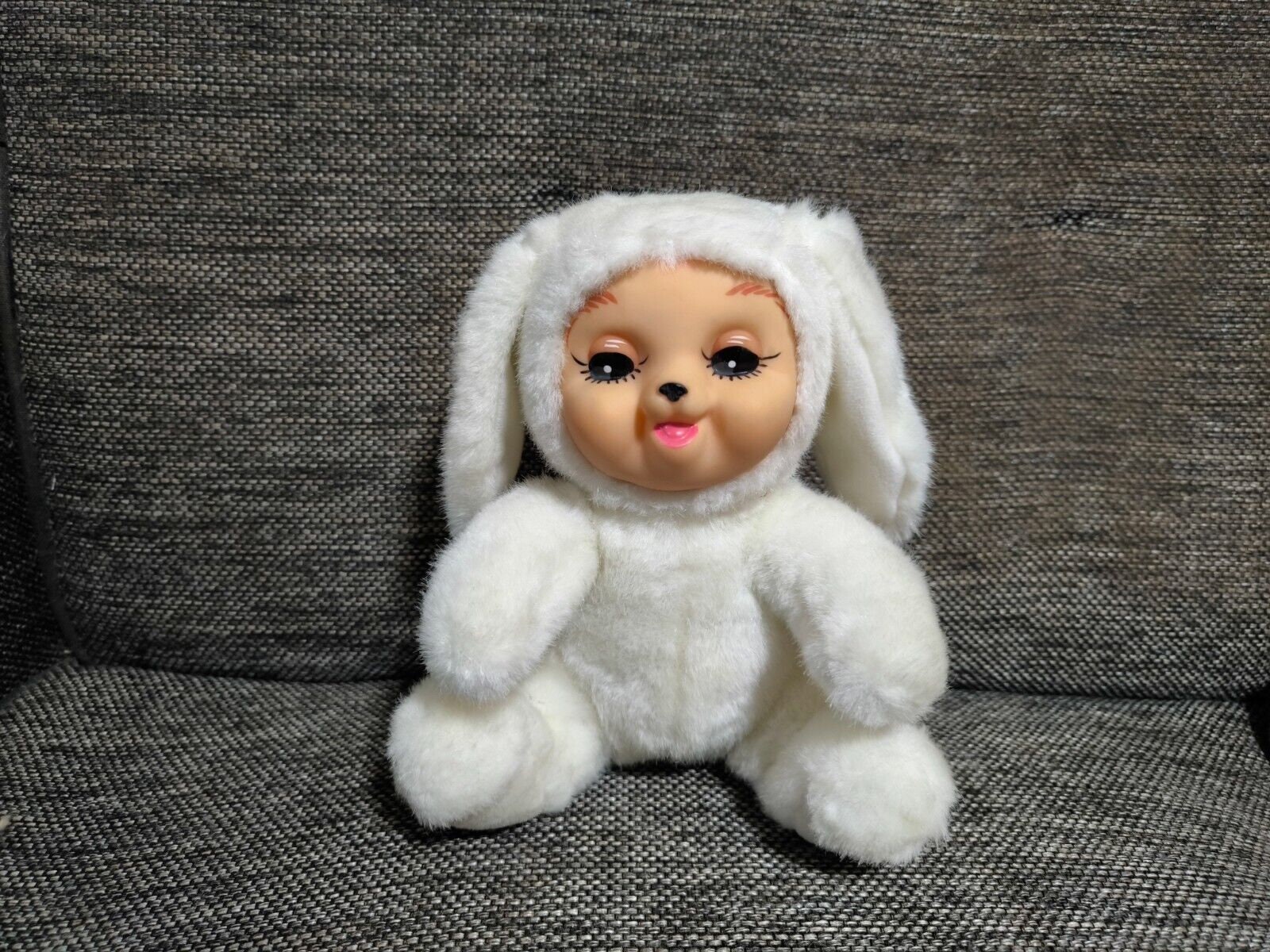 Vintage Stuffed Animals Rubber Face Bunny Doll Plush - Etsy