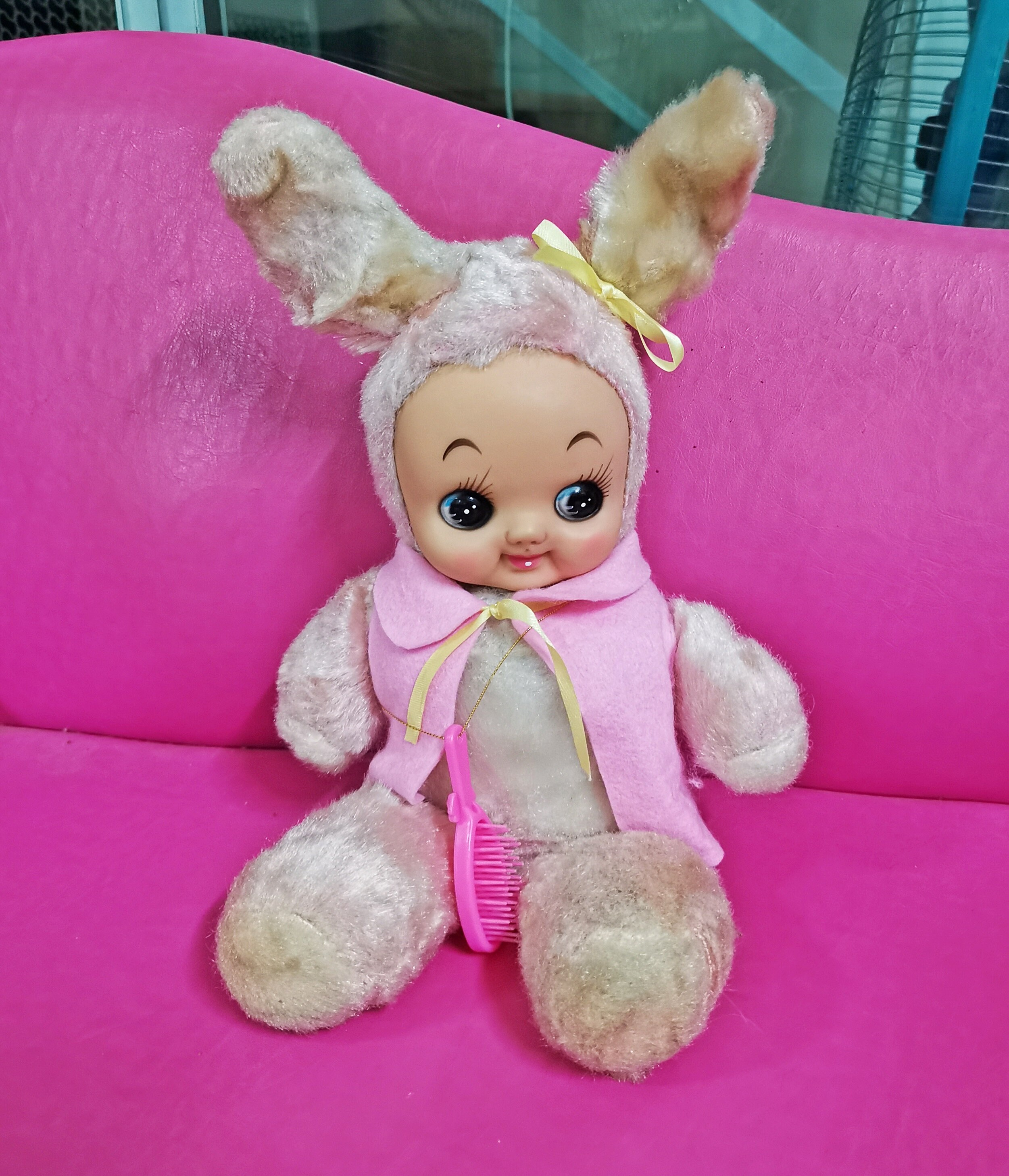 Vintage Easter Bunny Baby Doll Japanese Stuffed Animal Rubber - Etsy ...