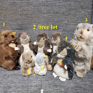 Vintage Steiff Nagy Beaver Stuffed Animal Plush Doll lot