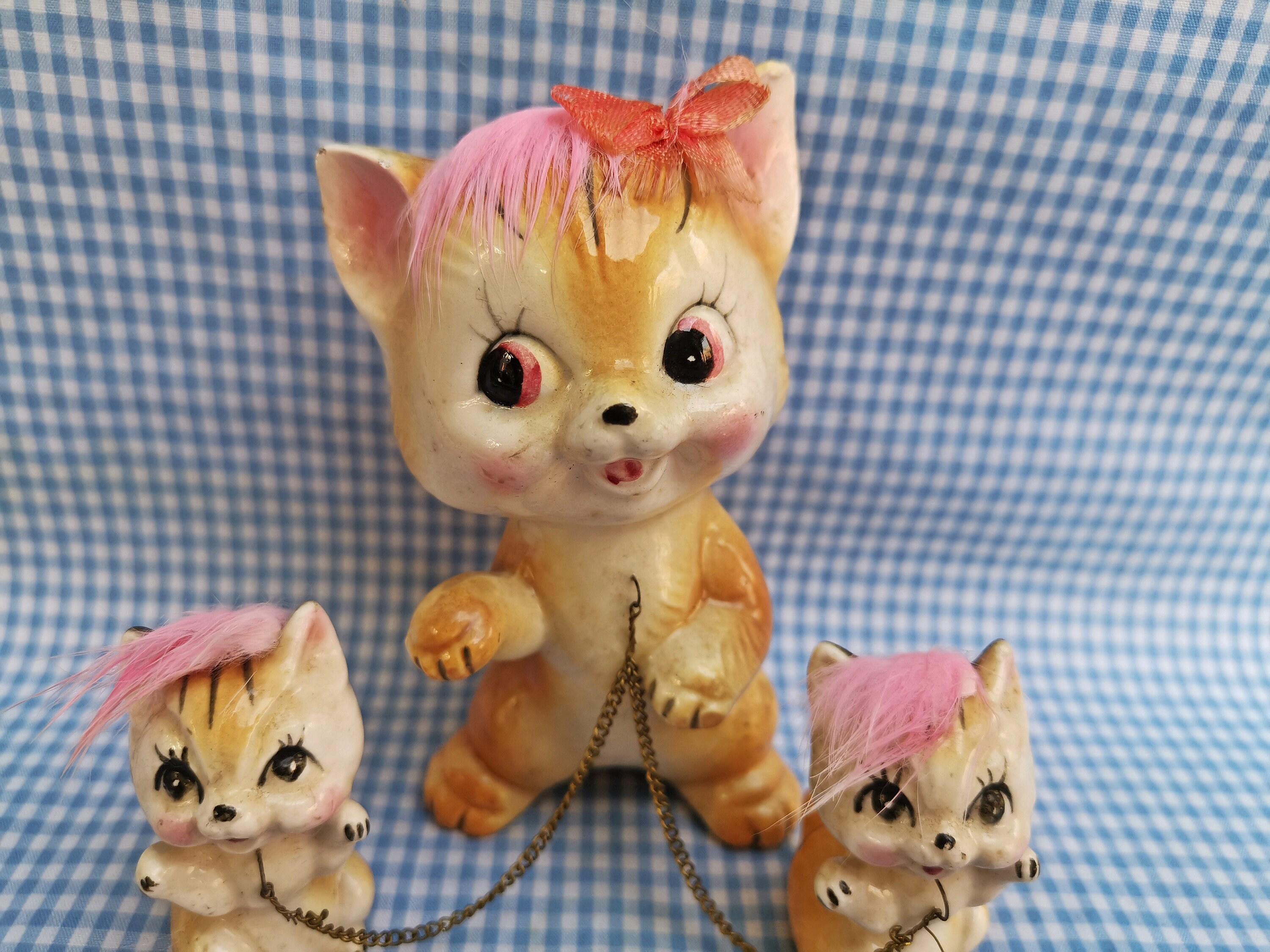 Vintage ceramic kitty kitsch cat kawaii japan Etsy