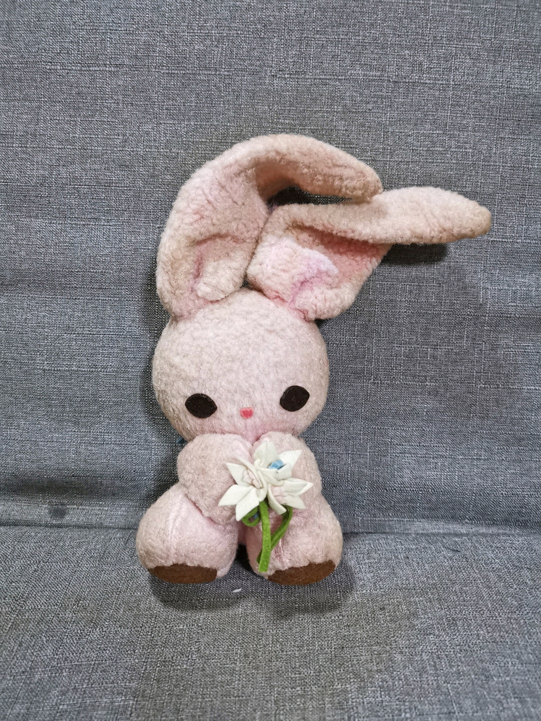 Vintage Stuffed Big Eye Rabbit Pink Bunny Japanese Plus Doll - Etsy