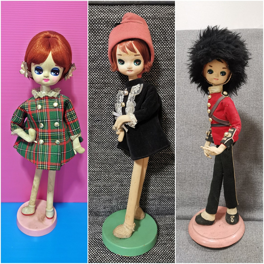 Vintage Japanese Pose Fashion Doll Showa Kawaii Big Eye Sweet Etsy