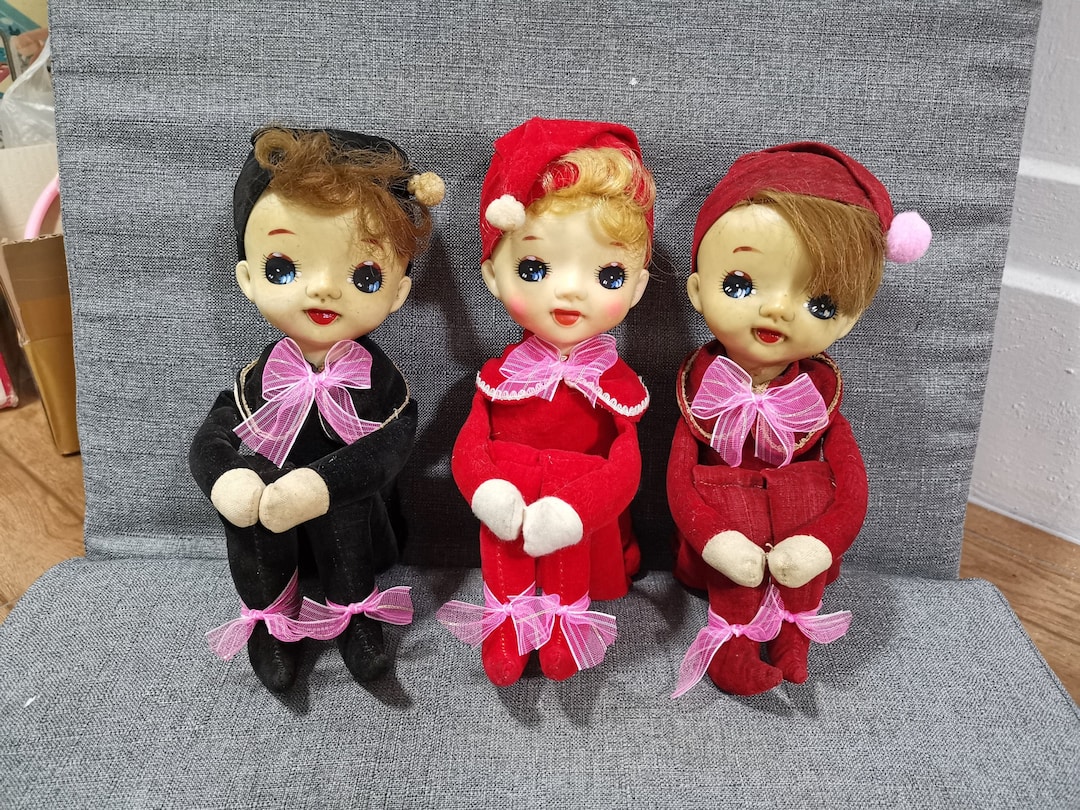 Vintage Japanese Baby Doll Toys Kawaii Rubber Face Big Eye Elf Etsy