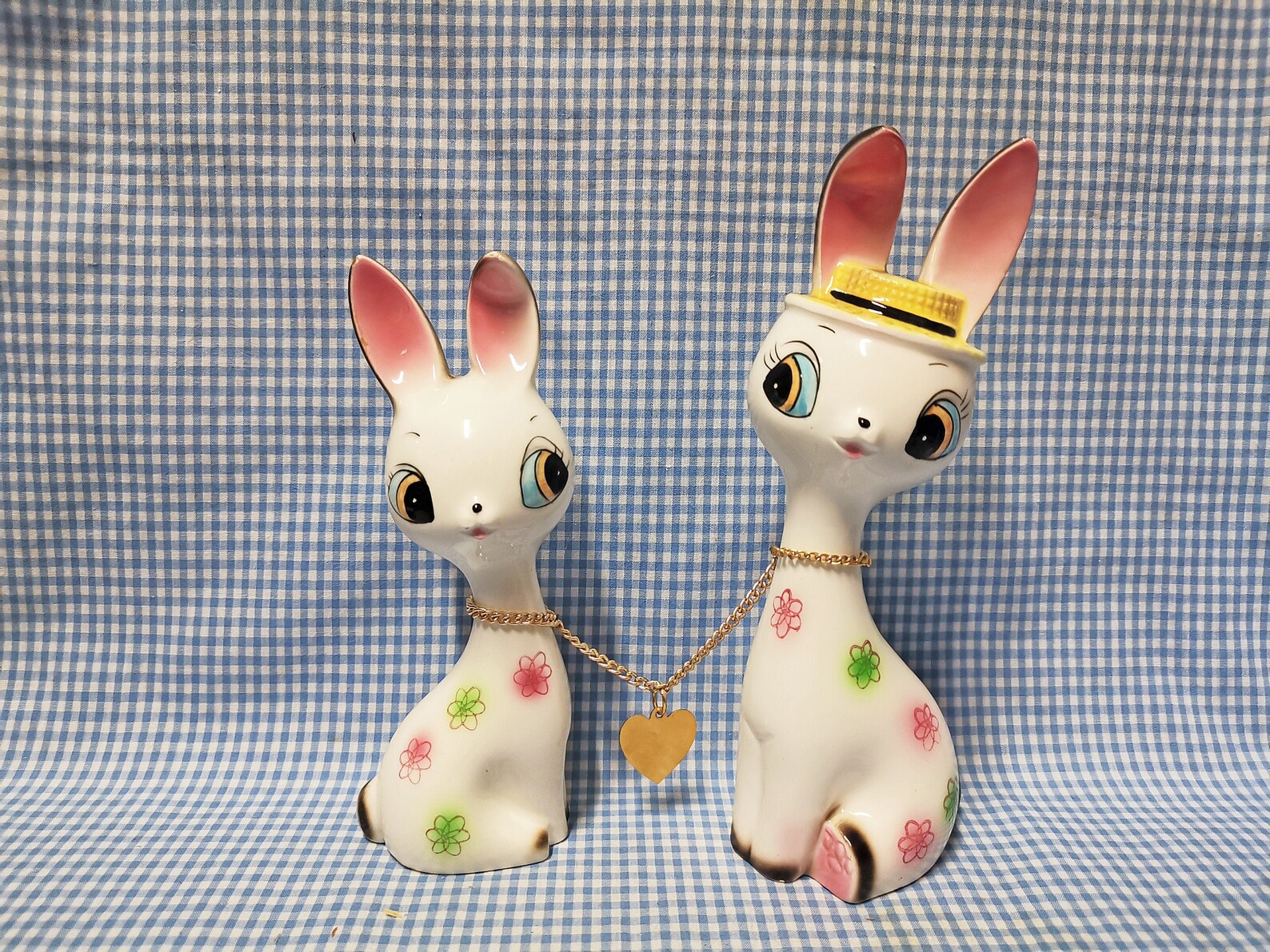 Kitsch Shiny Rabbit Vintage Japanese Ceramic Kitsch Kawaii Big Eye Bunny Rabbit Lover ...