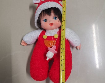 Vintage Japanese Kawaii Cute Big Eye Baby Doll Rubber Face