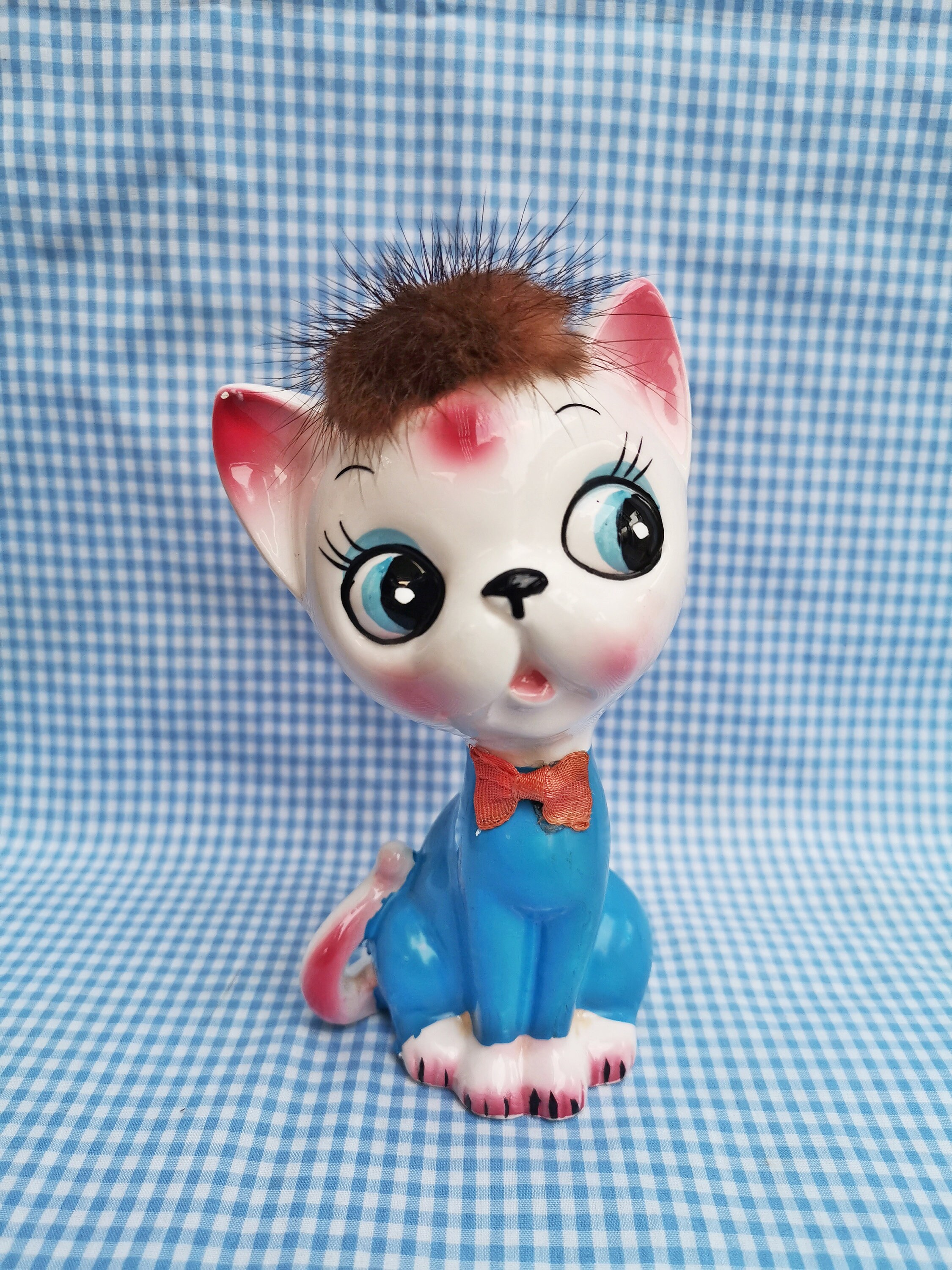 その他 SET OF VINTAGE CERAMIC BIG EYE KITTY CAT SET OF VINTAGE CERAMIC BIG EYE KITTY CAT