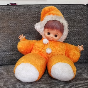 vintage rubber face big baby japan doll 20in
