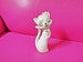 vintage japanese animal ceramic kitsch big eye white kitty cat japan plush figurines & knick knacks 