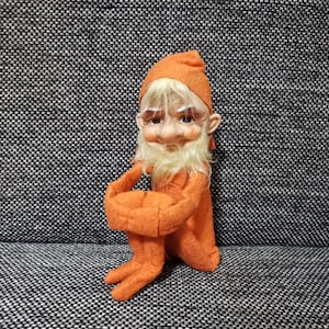 vintage easter kawaii showa rubber face elf kamar santa pixie japan toy