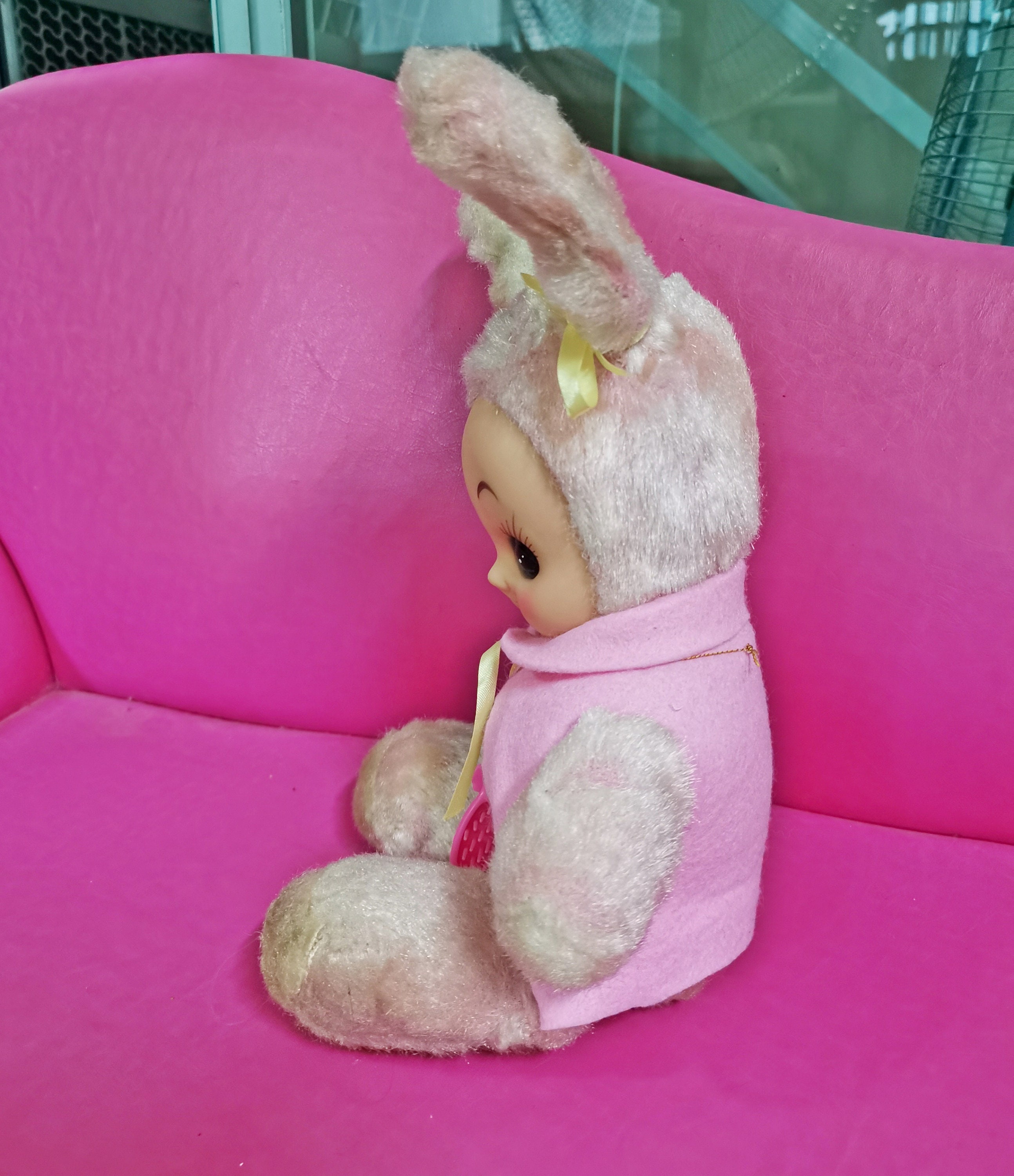 Vintage Easter Bunny Baby Doll Japanese Stuffed Animal Rubber - Etsy ...