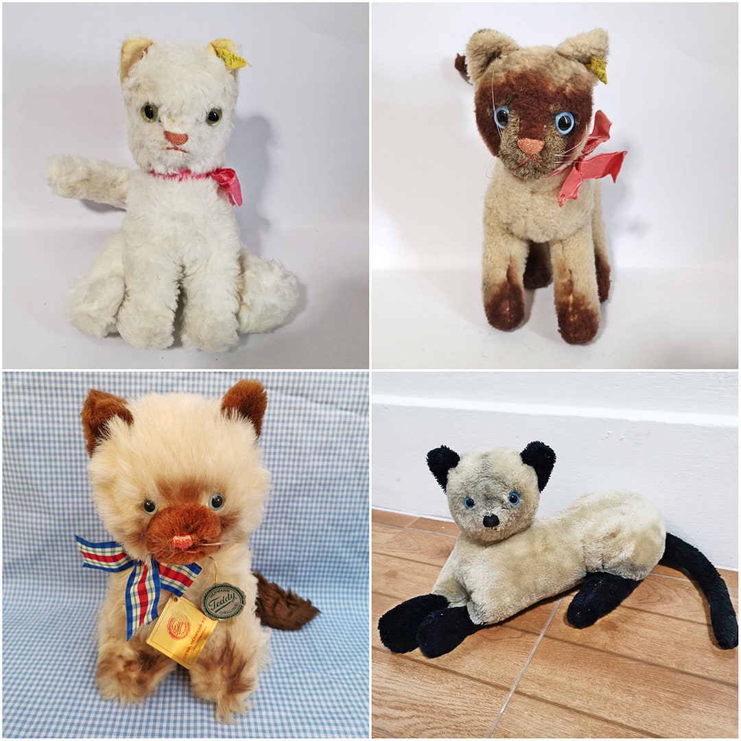 ヴィンテージ　猫　ぬいぐるみ　シャム猫　ハーマンテディ　シュタイフ ヴィンテージ 猫 ぬいぐるみ シャム猫 ハーマンテディ