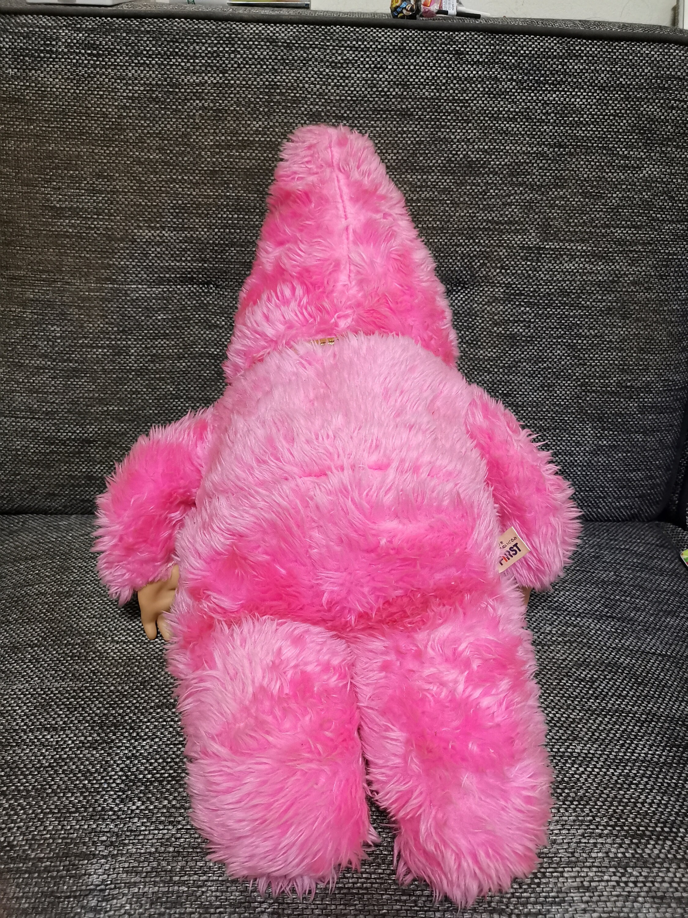 人形 pinkmakochan Vintage Kawaii Showa Rubber Face Stuffed Big Pink Baby Doll