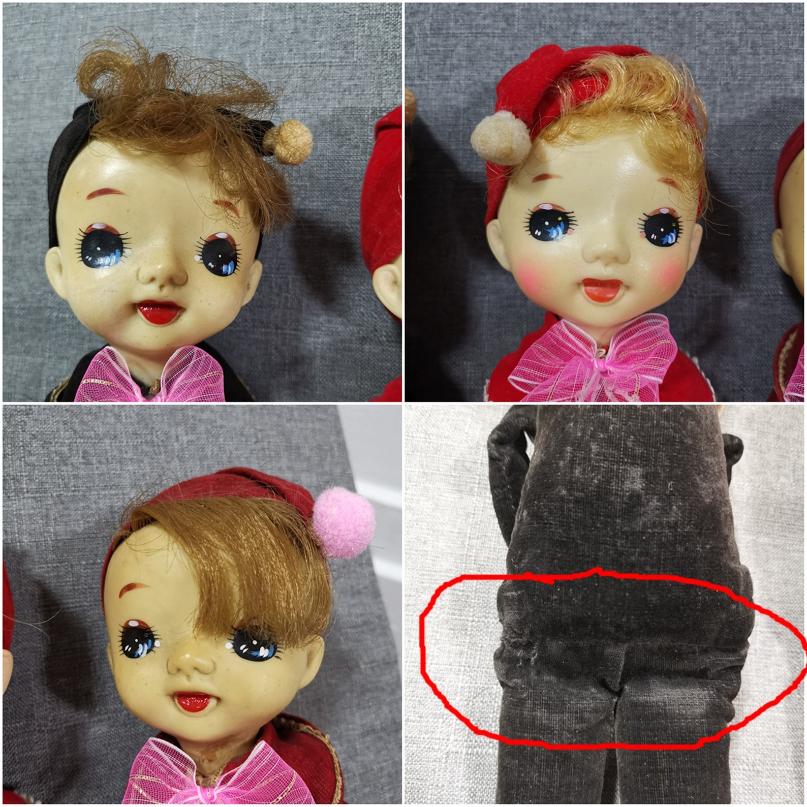 Vintage Japanese Baby Doll Toys Kawaii Rubber Face Big Eye Elf Etsy