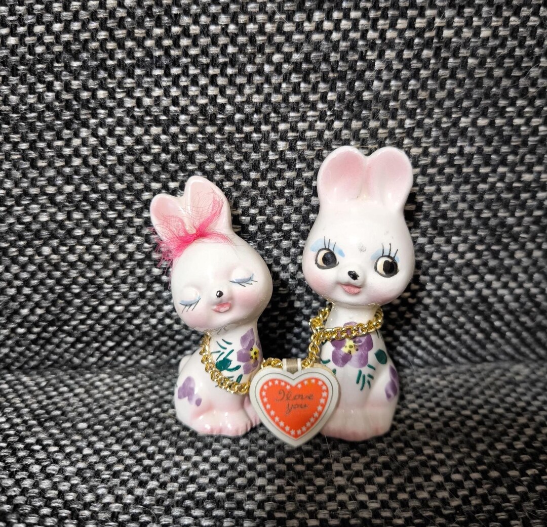 Vintage Easter Bunny Cute Japanese Animal Bunny Ceramic Kitsch Kawaii ...