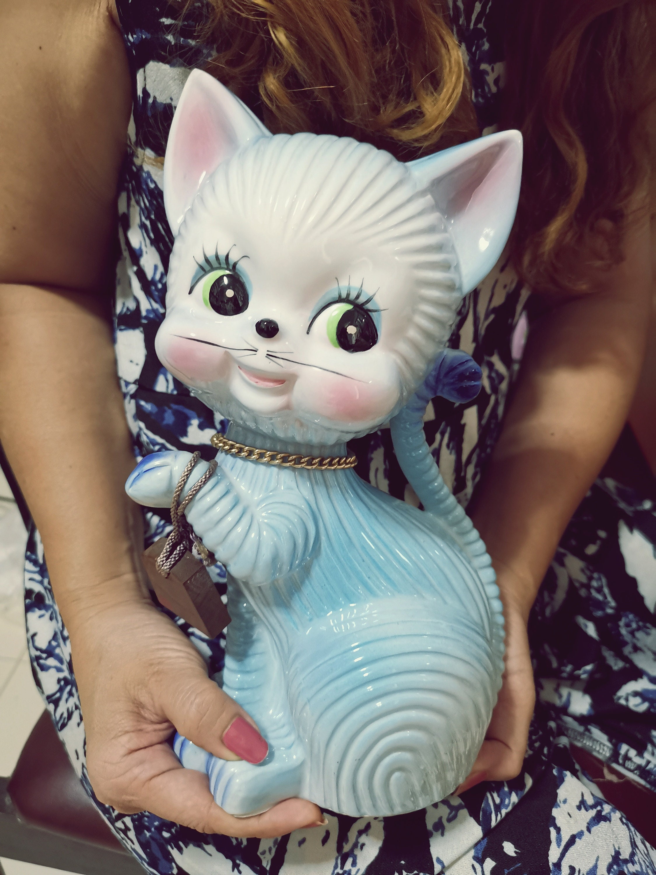 その他 SET OF VINTAGE CERAMIC BIG EYE KITTY CAT SET OF VINTAGE CERAMIC BIG EYE KITTY CAT