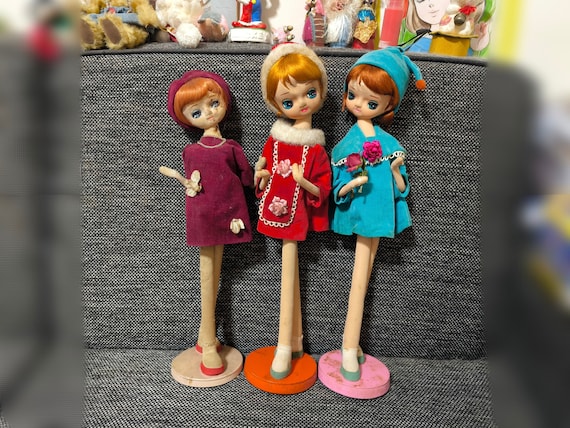 Lote de munecas japonesas kawaii de ojos grandes con pose vintage Etsy Mexico